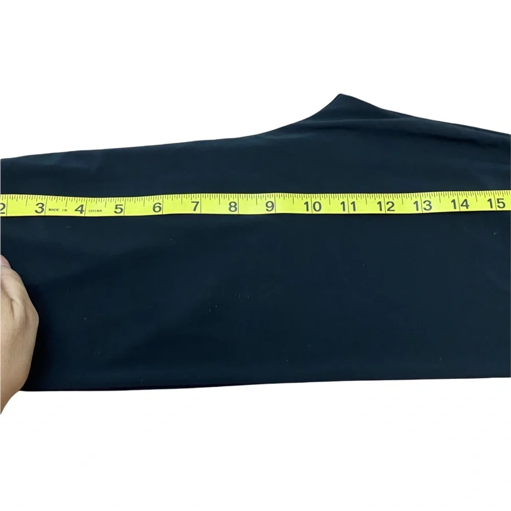 Pretty Little Thing Women's S 2 Ribbed Bike Shorts Bella Black Slinky High Waist - Picture 8 of 9